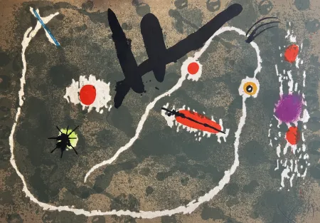 リトグラフ Miró - Le Lezard aux plumes d'or