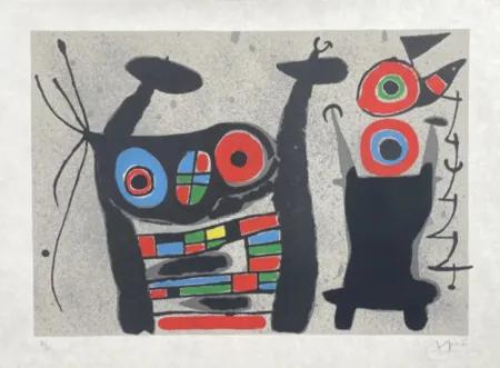 リトグラフ Miró - Le Lezard aux Plumes D'or