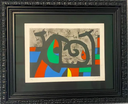 リトグラフ Miró - Le lezard aux plumes d´or