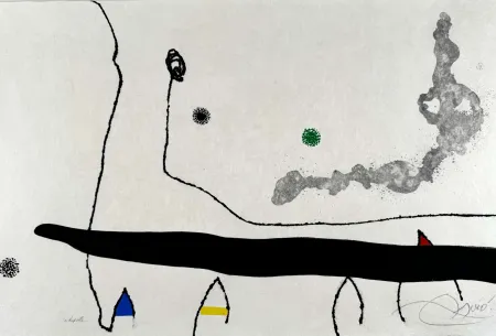 エッチングと　アクチアント Miró - Le marteau sans maître (planche XXIII) 