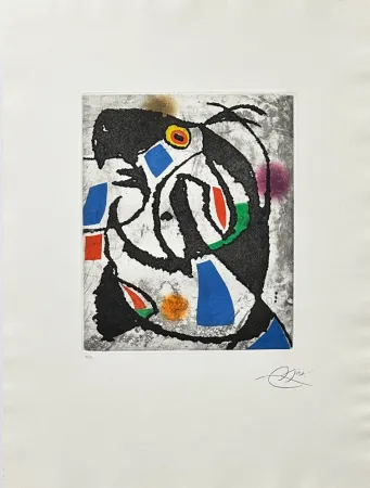 彫版 Miró - Les montagnards