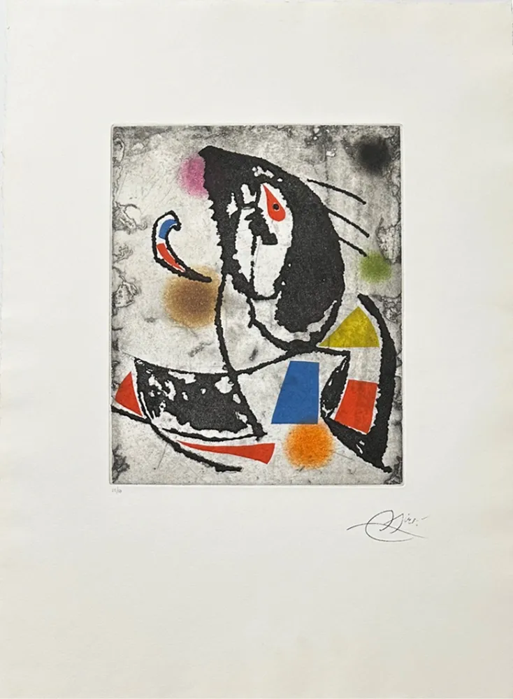 彫版 Miró - Les montagnards