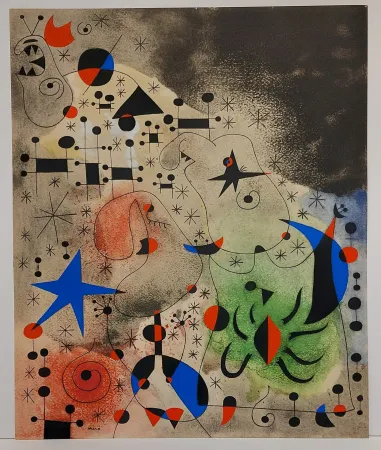 ステンシル Miró - L'oiseau migrateur (Constellations) 