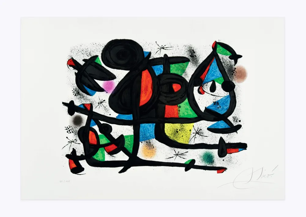リトグラフ Miró - Luge des amants I (La)