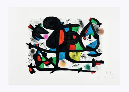 リトグラフ Miró - Luge des amants I (La)