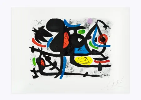 リトグラフ Miró - Luge des amants II (La)