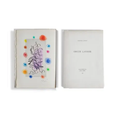 挿絵入り本 Miró - Maryse Lafont. OBSCUR LAURIER. 1 eau-forte signée de Joan Miró (GLM 1962)