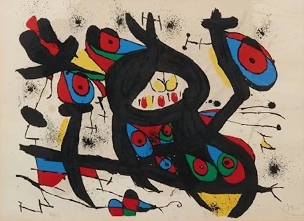 リトグラフ Miró - Miró en el Caino de Knokke-le-Zoute