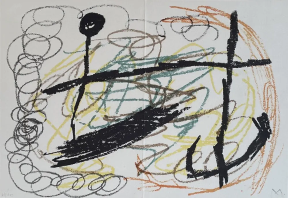 リトグラフ Miró - Obra Inedita Recent (plate IX)