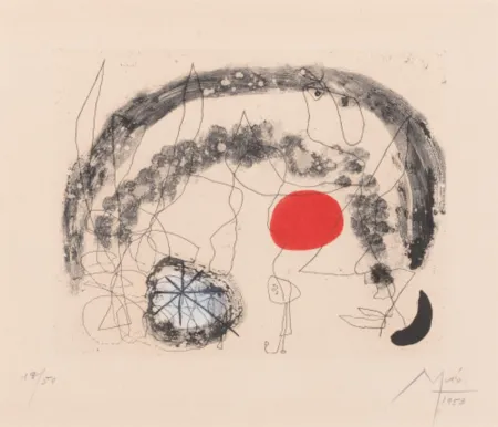エッチングと　アクチアント Miró - One plate, from Série III