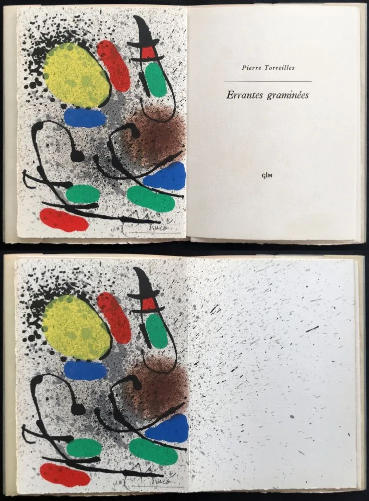 リトグラフ Miró - P. Torreilles : ERRANTES GRAMINÉES. Lithographie originale signée (1971)