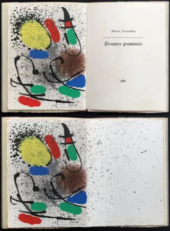 リトグラフ Miró - P. Torreilles : ERRANTES GRAMINÉES. Lithographie originale signée (1971)