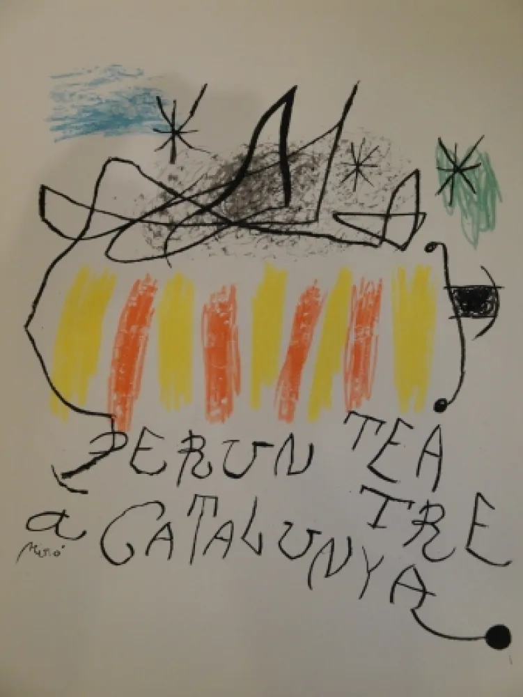 リトグラフ Miró - Per un teatre a Catalunya