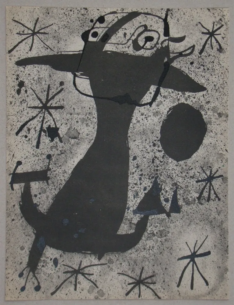 ステンシル Miró - Personnage dans la nuit