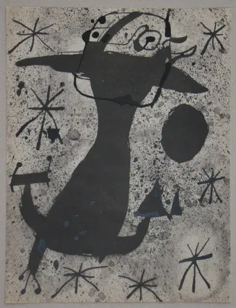 ステンシル Miró - Personnage dans la nuit
