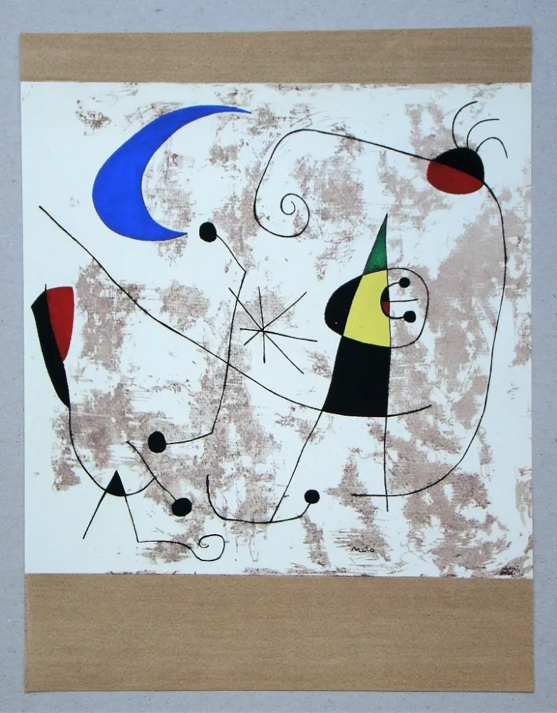 ステンシル Miró - Personnage dans la nuit