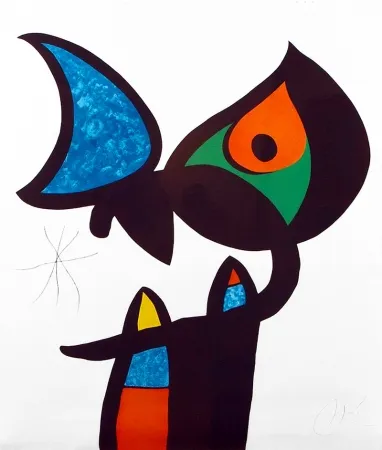 エッチングと　アクチアント Miró - Plate VI from Espriu – Miró