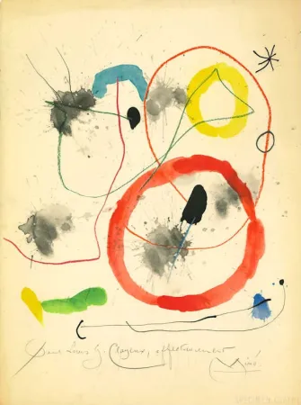 ステンシル Miró - Quelques Fleurs pour des Amis: Pour Louis Gabriel Clayeux