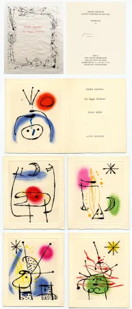 挿絵入り本 Miró - René Crevel. LA BAGUE D'AURORE. 6 eaux-fortes originales de Miró (1957).