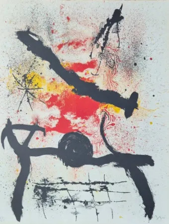 リトグラフ Miró - Untitled from Graphikmappe Hochschule St. Gallen