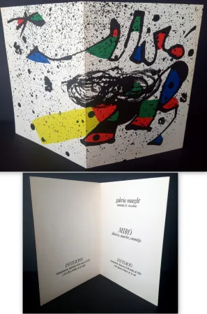 リトグラフ Miró - Vernissage Miró Dibuixos, Gouaches, Monotips Galeria Maeght 