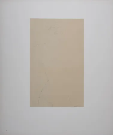 リトグラフ Modigliani - Femme nue aux cheveux bouclés