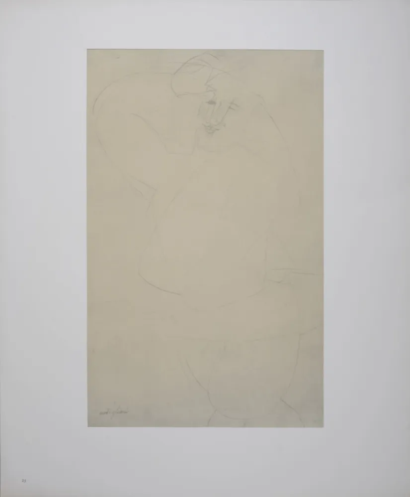 リトグラフ Modigliani - Figure of Man Dancing