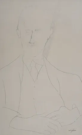 リトグラフ Modigliani - Portrait de Roger Dutillieul