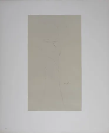 リトグラフ Modigliani - Portrait of Man