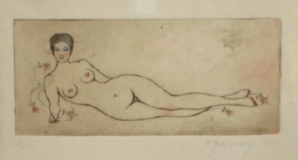 エッチングと　アクチアント Molinier - Nu allongé