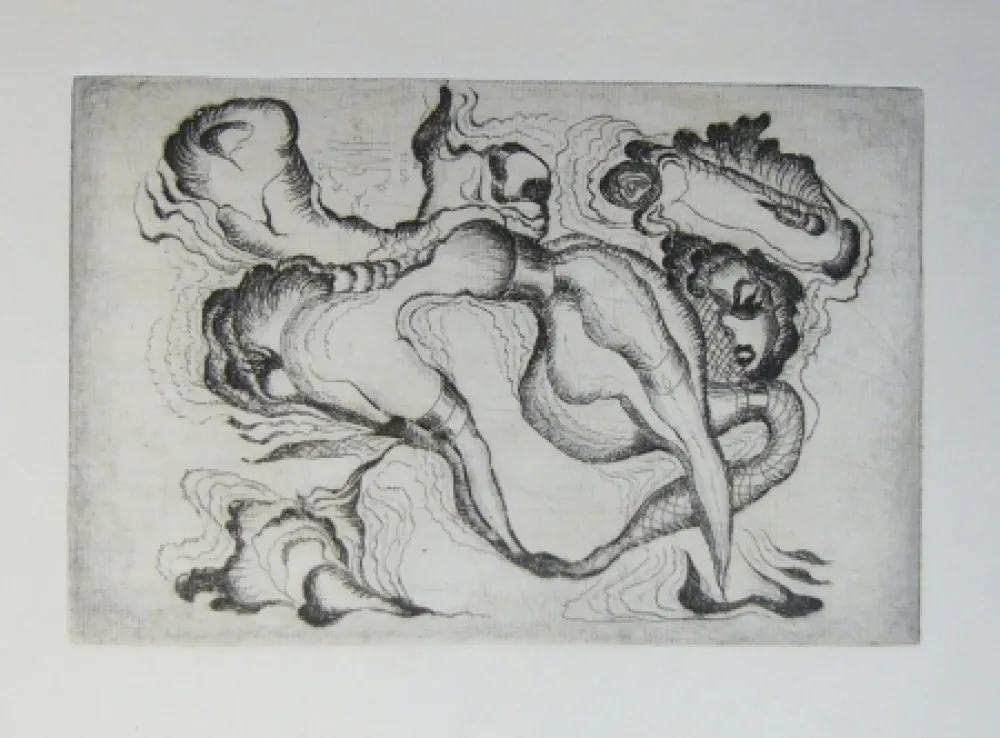 彫版 Molinier - Sans titre noire