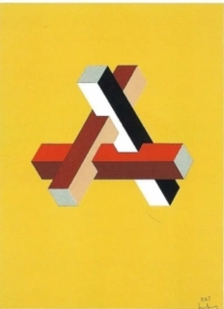 リトグラフ Molins - Falsaciones del triangulo de Penrose 11