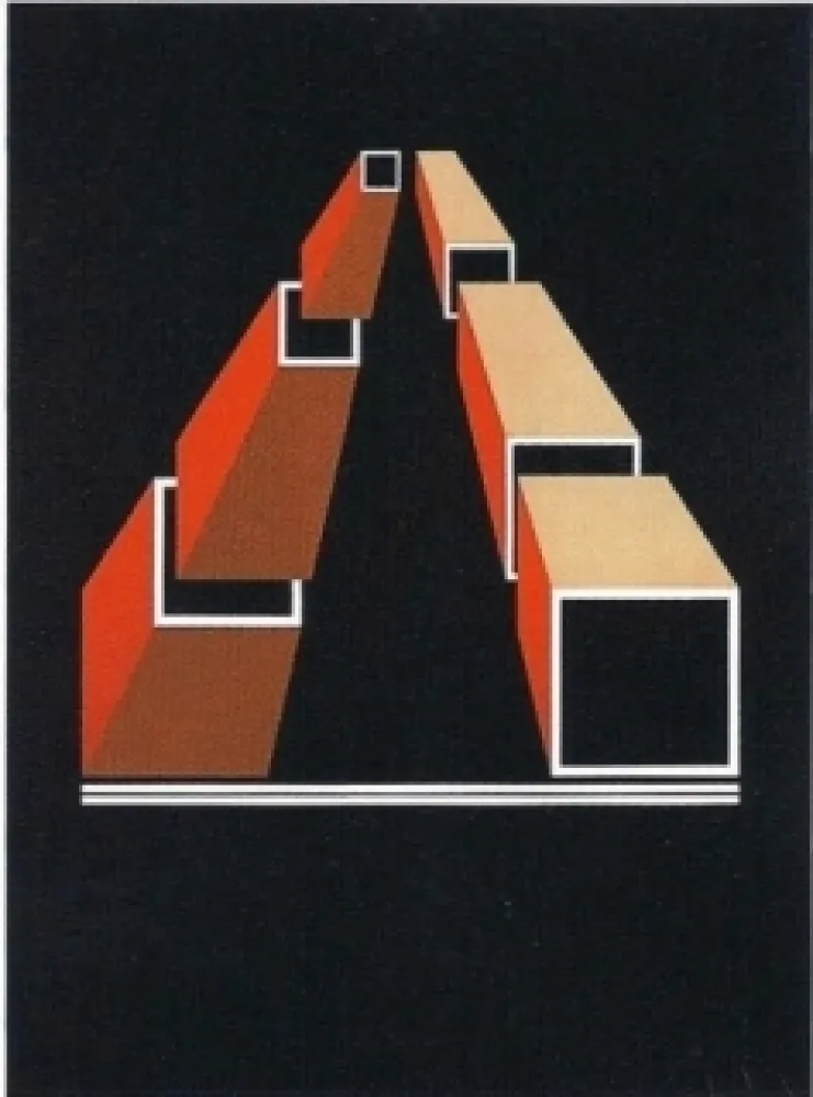 リトグラフ Molins - Falsaciones del triangulo de Penrose 14