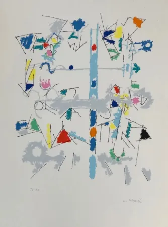 シルクスクリーン Mompó - Los colores del blanco