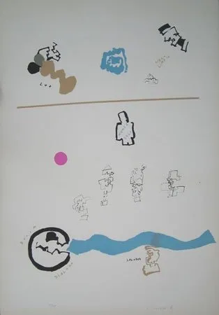 リトグラフ Mompó - Nunca solo