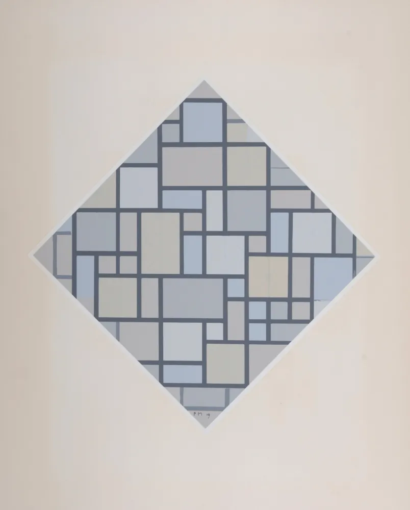 シルクスクリーン Mondrian - Composition avec plans de couleurs claires, 1919 (1957)