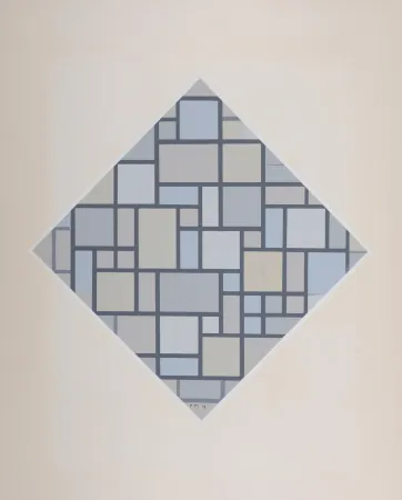 シルクスクリーン Mondrian - Composition avec plans de couleurs claires, 1919 (1957)