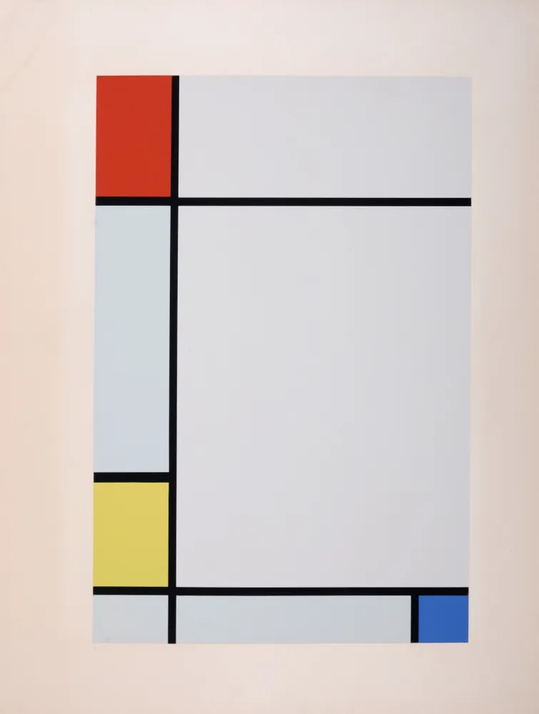 シルクスクリーン Mondrian - Composition Rouge Jaune Bleu, 1957