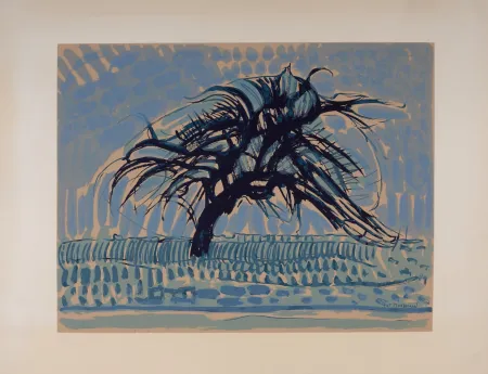 シルクスクリーン Mondrian - L'arbre bleu, 1911 (1957)