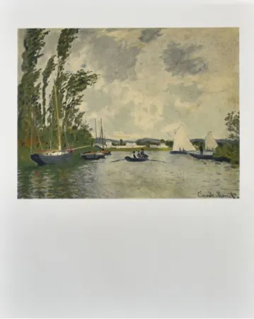 リトグラフ Monet - Le petit bras de Seine à Argenteuil