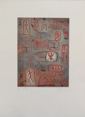 エッチングと　アクチアント Monk - Wandmalerei (Cave Painting)