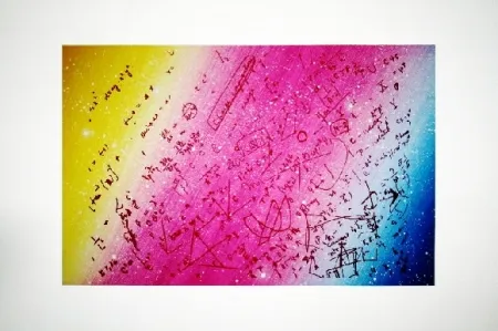 シルクスクリーン Monory - Fouillis mathématique