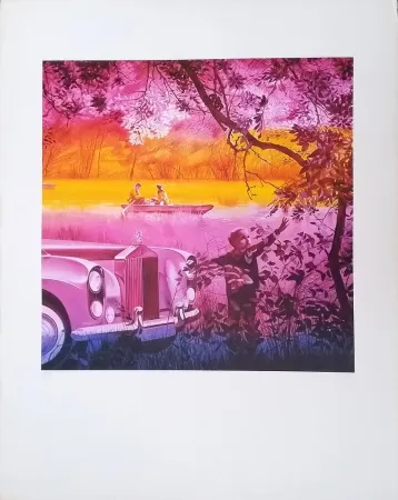 リトグラフ Monory - Lithographie offset. Numérotée et signée par l'artiste au crayon.