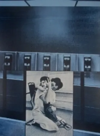 シルクスクリーン Monory - USA 76 - etreinte