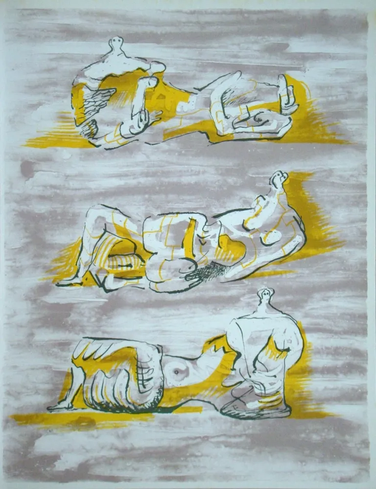 リトグラフ Moore - Figures allongées