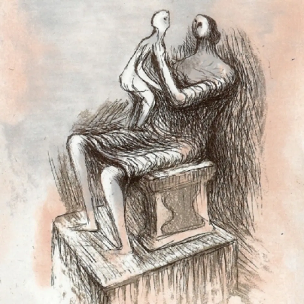 エッチングと　アクチアント Moore - Mothe & Child XX