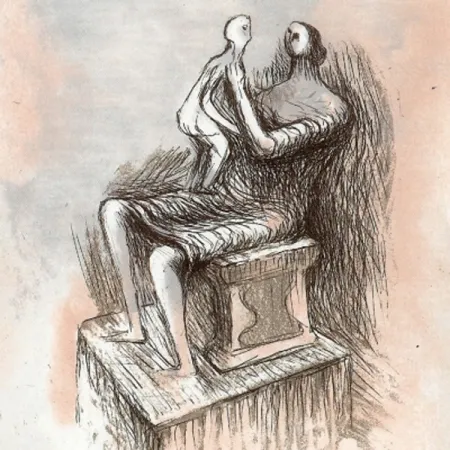 エッチングと　アクチアント Moore - Mothe & Child XX