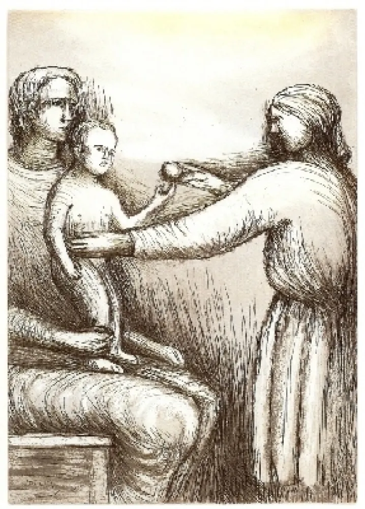 エッチングと　アクチアント Moore - Mother & Child XXI