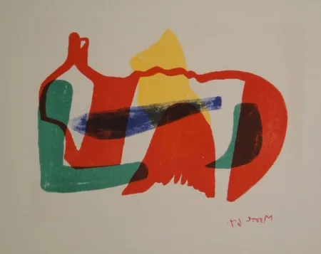 リトグラフ Moore - Multicoloured Reclining Figure