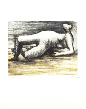 エッチングと　アクチアント Moore - Reclining nude (C. 670)